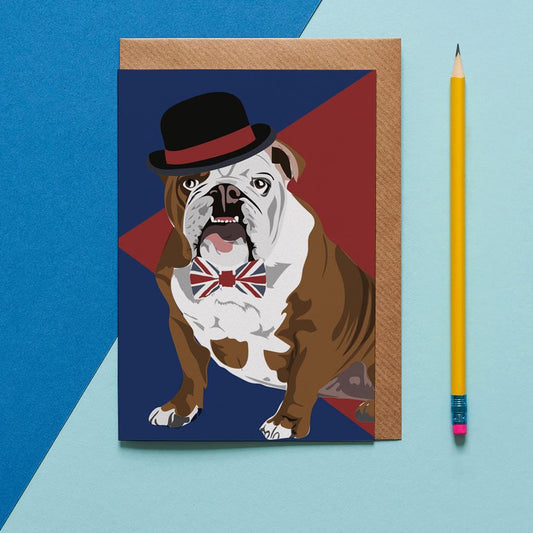 Churchill the British Bulldog Greeting Card