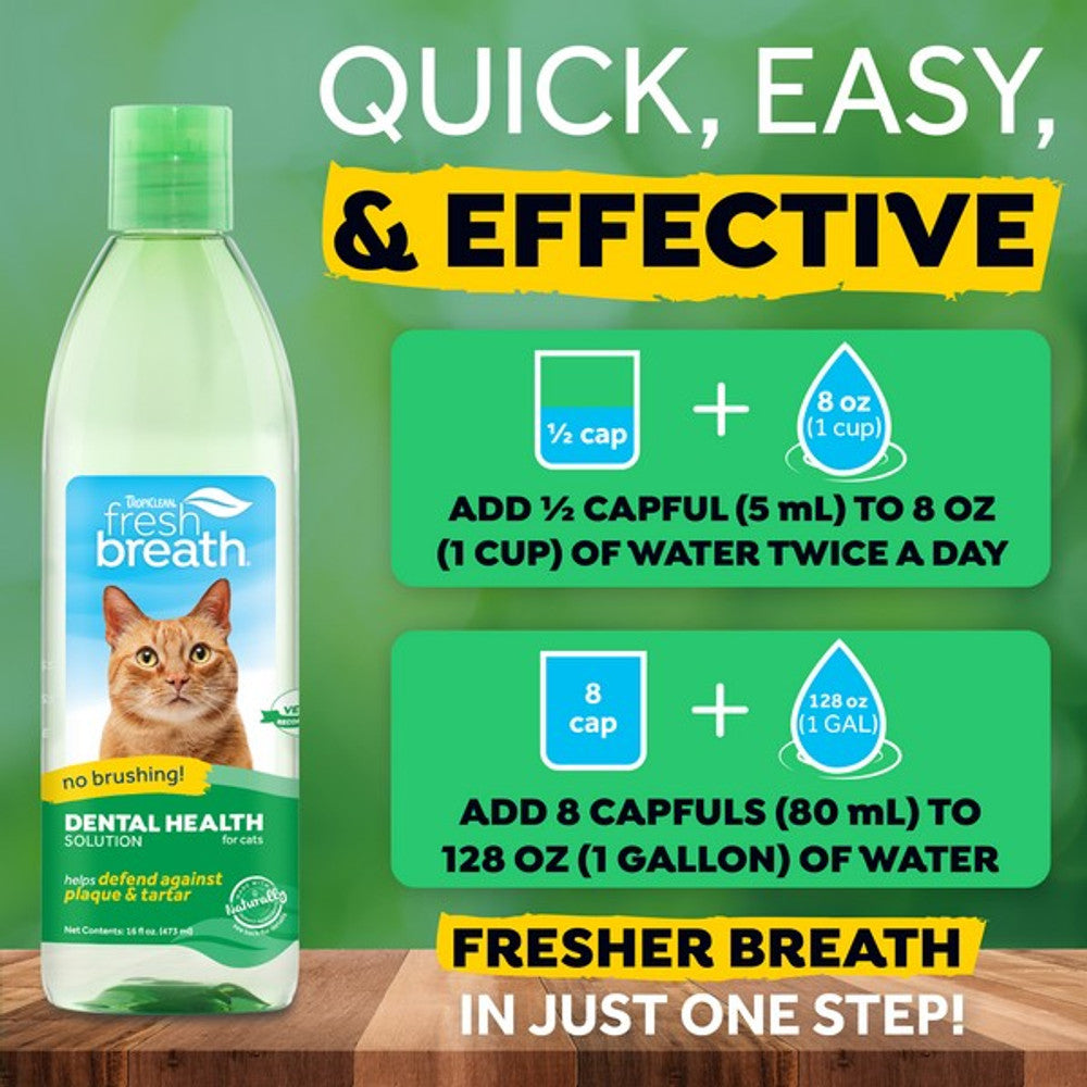 Fresh Breath Dental Health Solution for Cats 473ml