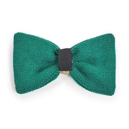 Cupid & Comet Green Knitted Bow Tie for Dogs