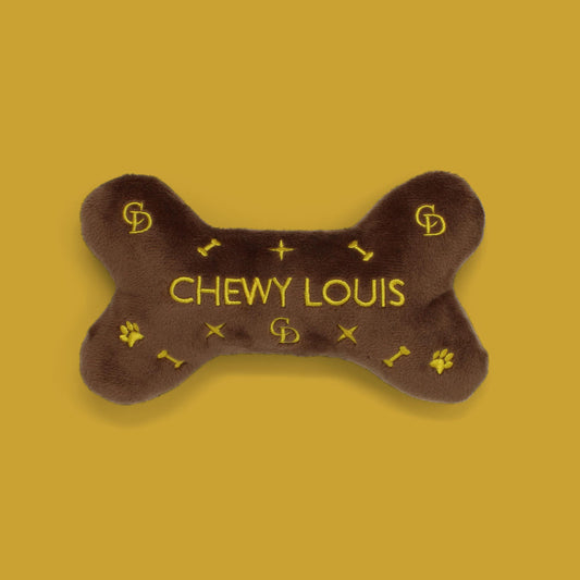 Chewy Louis Parody Bone Plush Dog Toy