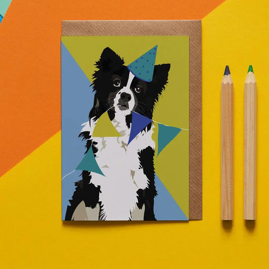 Jess the Border Collie Dog Greeting Card