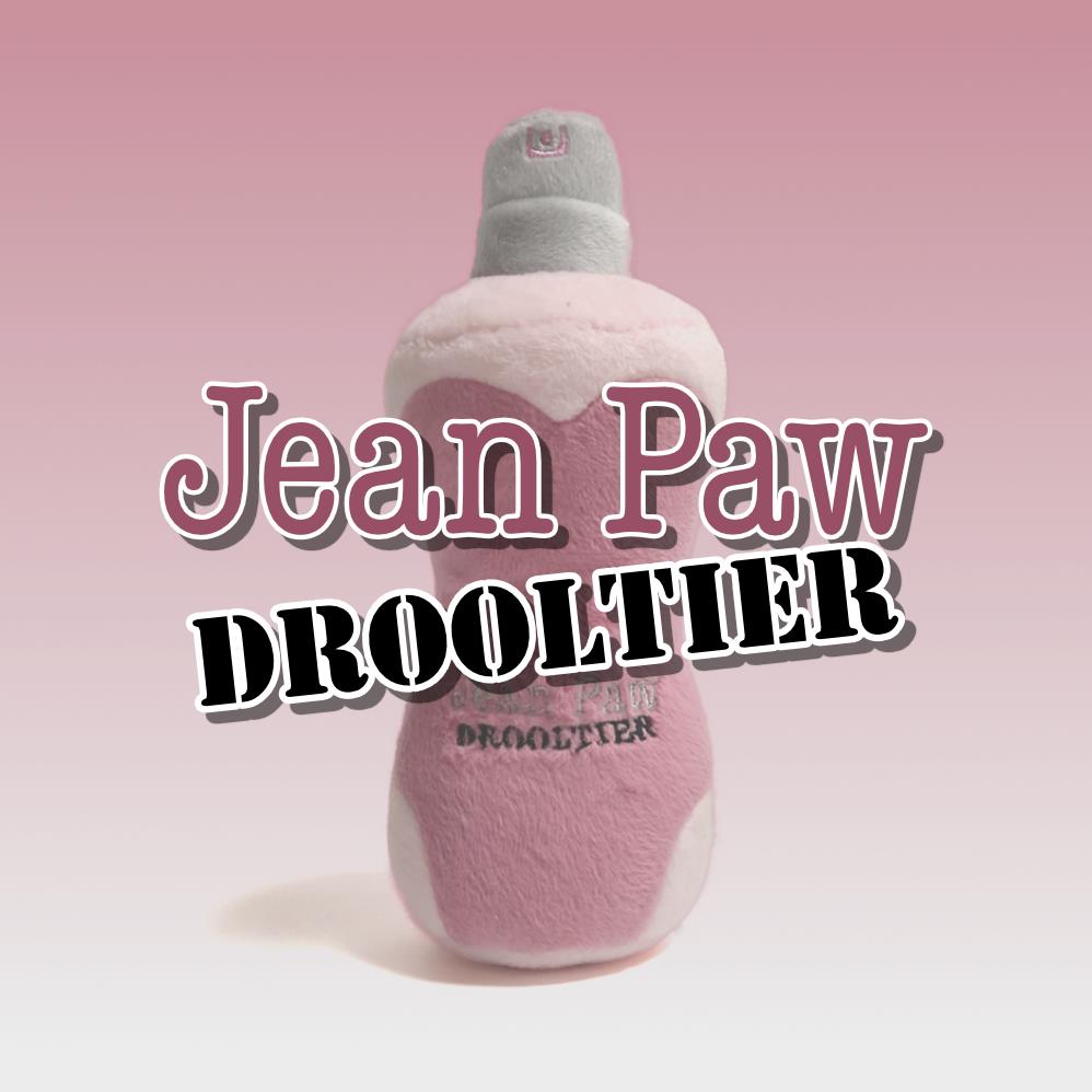 Jean Paw Drooltier Paw Femme Perfume Bottle Plush Dog Toy