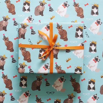 Cat Birthday Wrapping Paper