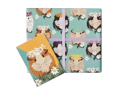 Guinea Pig Garden Party Wrapping Paper