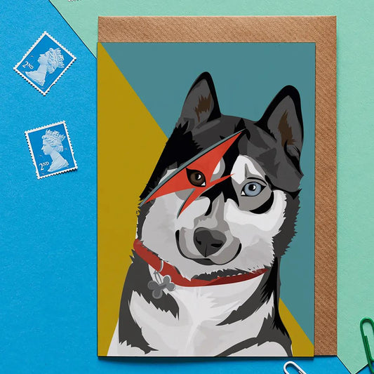 Eli the Husky Greeting Card