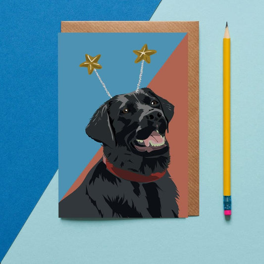 Bonney the Black Labrador Dog Greeting Card