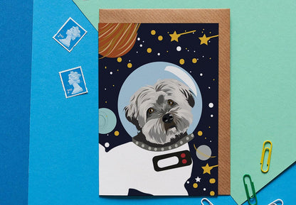 Jenkins the Havanese Astro Dog Greeting Card